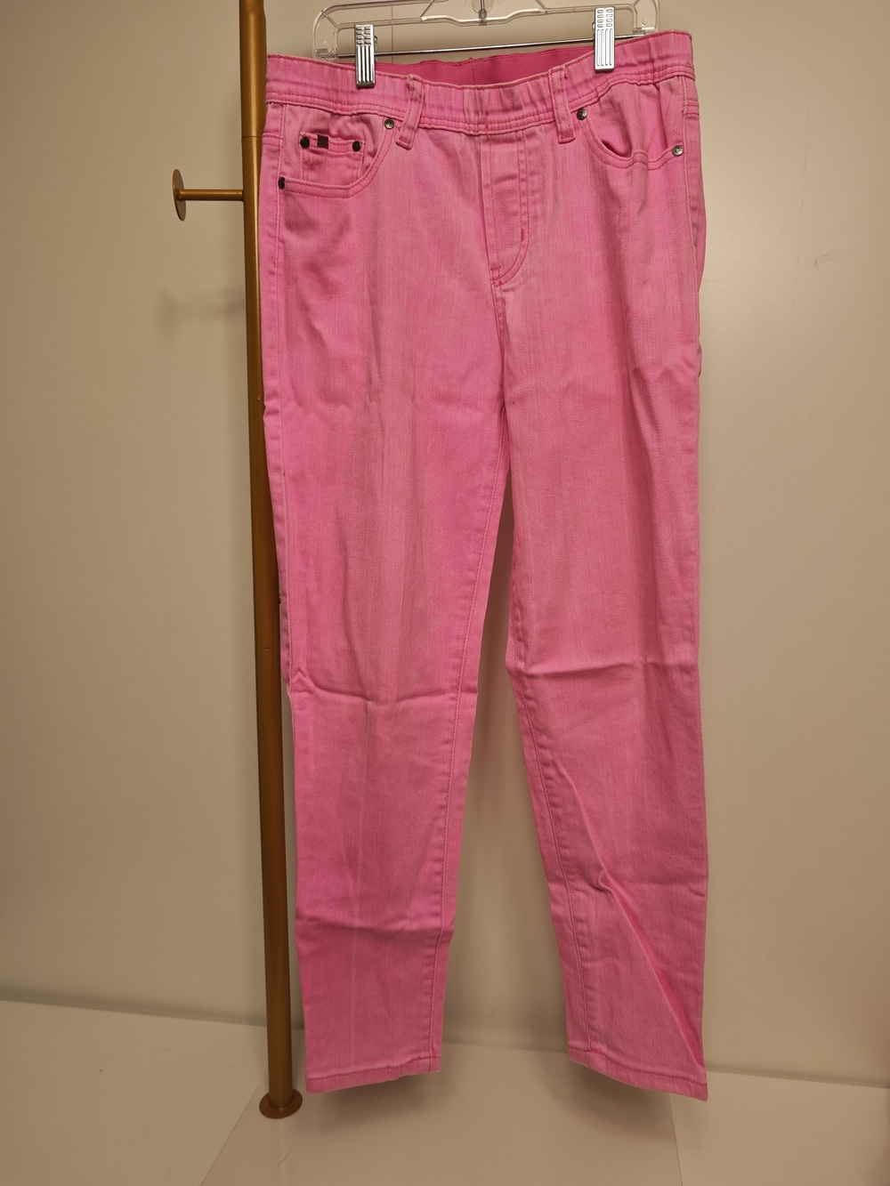 DG2 by Diane Gilman Bright Pink Straight Leg Stretch Jeans PM Petite Medium